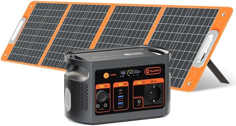 FF FLASHFISH, Zonnepaneel, 300 W, 100 W, 179,2 Wh, 1 uur, draagbaar, met zonne-opladen, voor buitengebruik