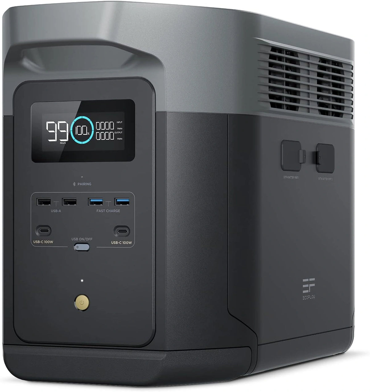 EF ECOFLOW ECOFLOW DELTA 2, Stroomgenerator, 3000 W, 1 uur, draagbaar, met zonne-opladen