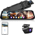 Airpuxem 4K, Dashcam, 10 Inch, Wi-Fi