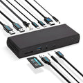 Amazon Basics, USB-dockingstation, 20,0cm, 7,5cm, 3,1cm, Zwart