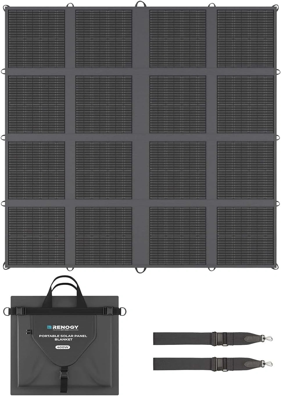 Renogy, Zonnepaneel, 400 W, draagbaar, opvouwbaar, met zonne-opladen