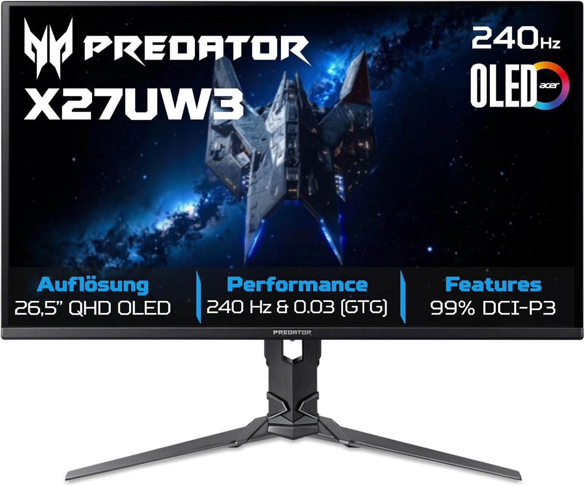 Acer, Monitor, met LED-verlichting, Zwart
