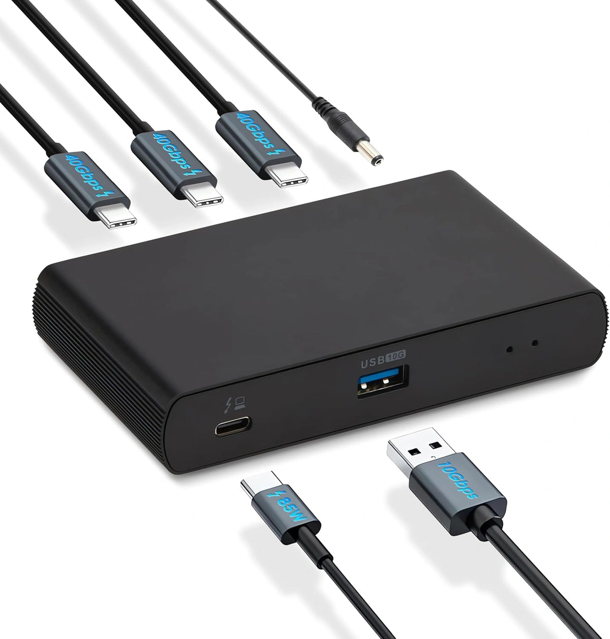 Amazon Basics, USB-dockingstation, 12,2cm, 7,2cm, 2,2cm, Zwart