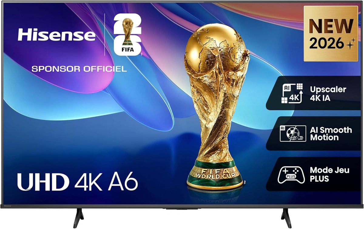 Hisense 65A6S, Smart-home-apparaat, 60Hz, 65 inch, 164 cm, met app-bediening, Zwart