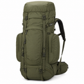 Robuster Trekkingrucksack Olivgrün 40 L mit Deckelfach und Lastkontrollriemen