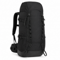 Alpiner Wanderrucksack Schwarz 45 L mit verstärktem Boden und Materialschlaufen