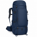 Mehrtagesrucksack Dunkelblau 50 L mit Frontzugriff und gepolstertem Hüftgurt