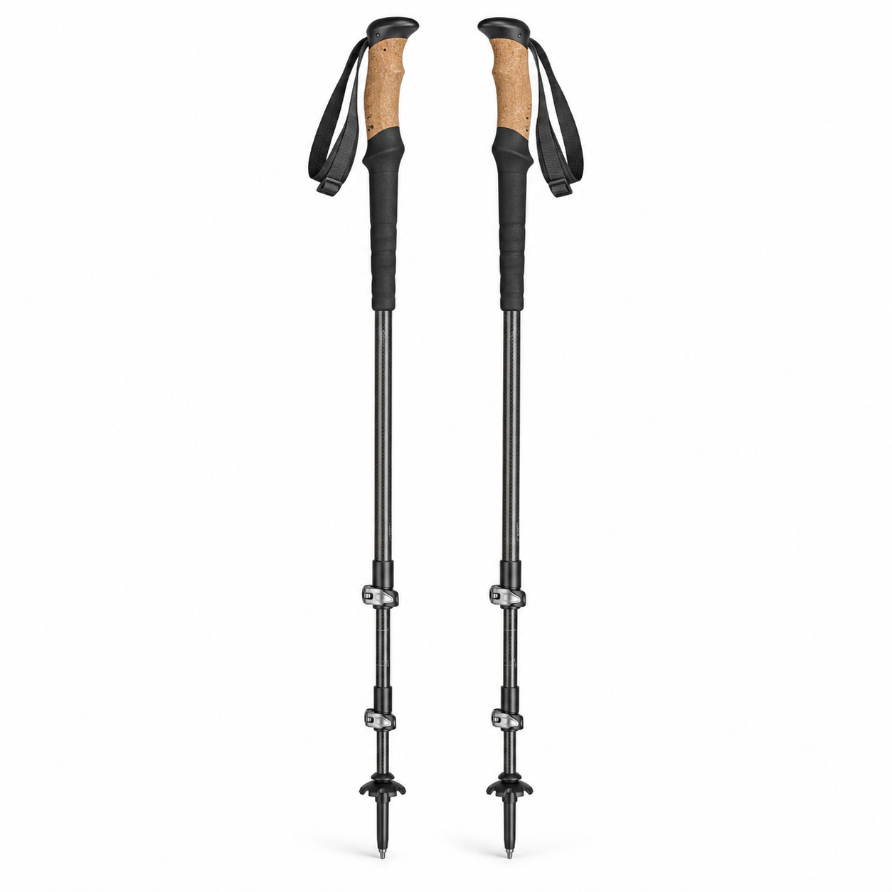 Ultraleichte Trekkingstöcke Graphit aus Carbon 100 bis 135 cm