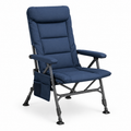 Gepolsterter Campingstuhl Marineblau mit hoher Rückenlehne 92x60x105 cm