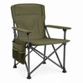 Klappbarer Campingstuhl Olivgrün mit Seitentasche bis 130 kg 86x58x94 cm
