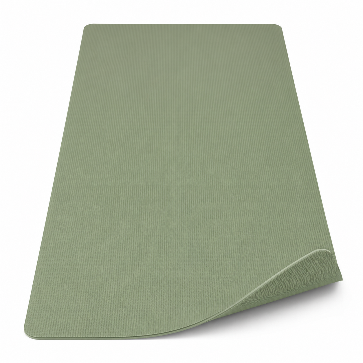 Rutschfeste Yogamatte Salbeigrün 183x61x4 mm für dynamisches Yoga