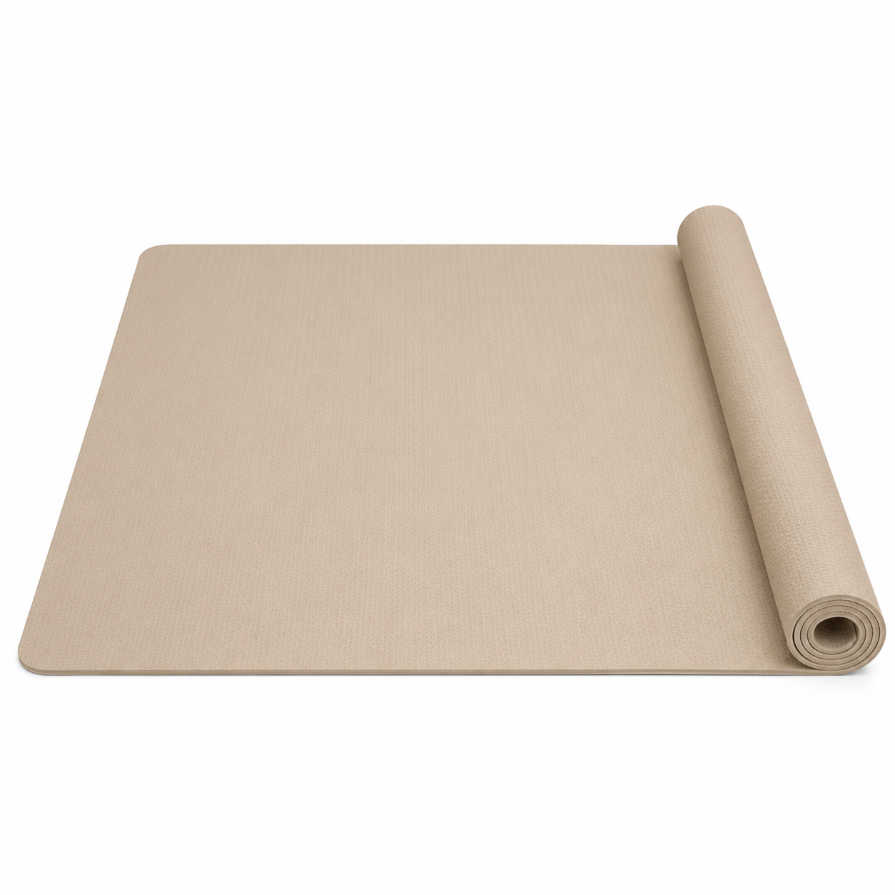 Extra breite Yogamatte Sandbeige 190x80x6 mm für Yoga und Stretching