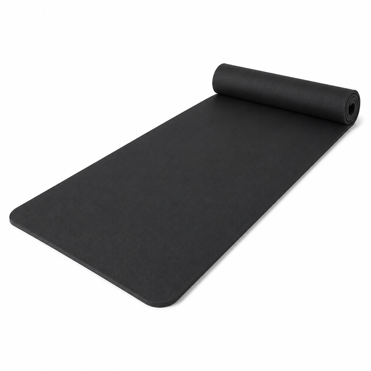 Studio-Yogamatte Schwarz 200x65x5 mm mit dichter Oberfläche